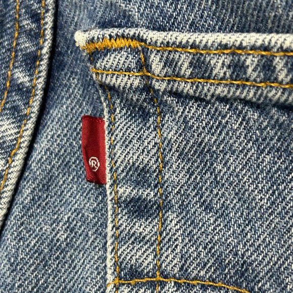 Vintage Levi’s 550 Relaxed Student Jeans High Rise Tapered 90s Y2K Red Blank Tab - Picture 10 of 11